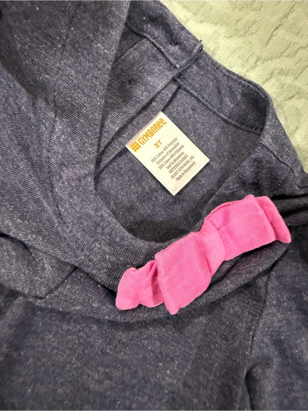 Gymboree Navy Tunic Set with Bright Pink Leggings Girls 3/4T